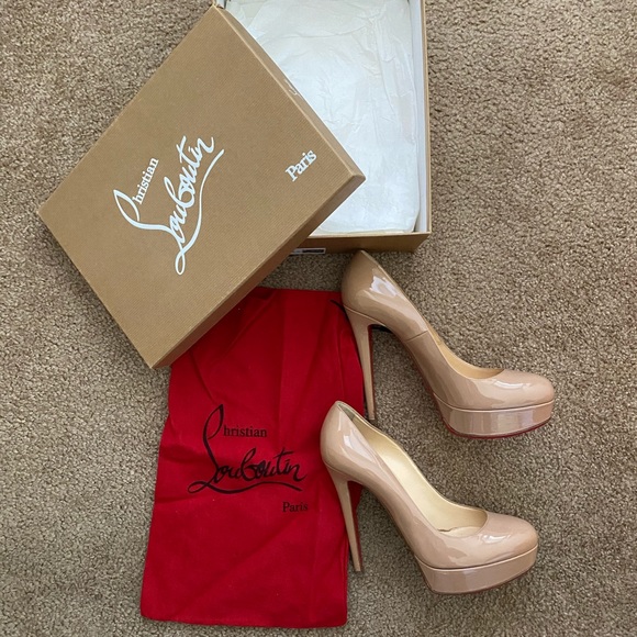 Christian Louboutin Shoes - Christian louboutin BIANCA NUDE PUMPS PLATFORMS